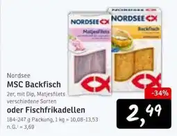 KONSUM Nordsee MSC Backfisch Angebot