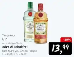 KONSUM Tanqueray Gin Angebot