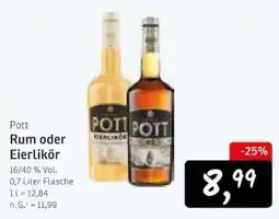 KONSUM Pott Rum oder Eierlikör Angebot