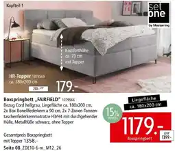 Zurbrüggen Boxspringbett „FAIRFIELD“ by Musterring Angebot