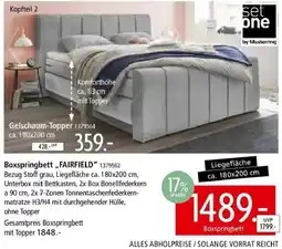 Zurbrüggen Boxspringbett „FAIRFIELD“ by Musterring Angebot