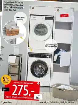 Zurbrüggen Doppel-Waschmaschinenschrank Angebot