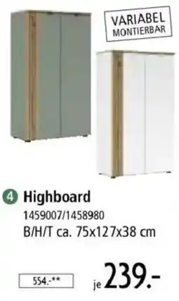 Zurbrüggen Highboard Angebot