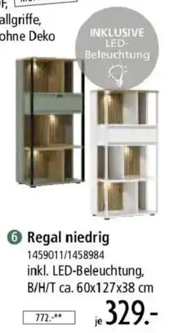 Zurbrüggen Regal niedrig Angebot