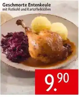 Zurbrüggen Geschmorte Entenkeule mit Rotkohl und Kartoffelklößen Angebot