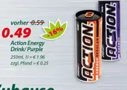 Hepsi-Markt Action Energy Drink/Purple Angebot