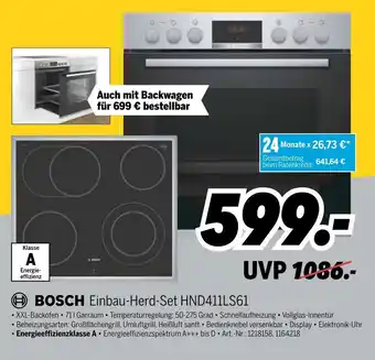 MEDIMAX Bosch Einbauherdset | HND411LS61 Angebot