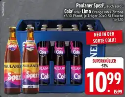 Edeka Paulaner Spezi, Cola oder Limo Angebot