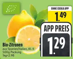 Edeka Bio-Zitronen Angebot