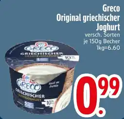 Edeka Greco Original griechischer Joghurt Angebot