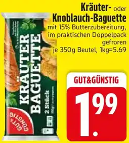 Edeka Kräuter oder Knoblauch-Baguette Angebot