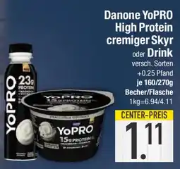 E-Center Danone YoPRO High Protein cremiger Skyr oder Drink Angebot