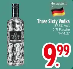 Edeka Three Sixty Vodka Angebot