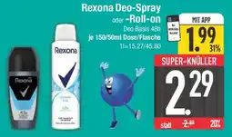 E-Center Rexona Deo-Spray oder -Roll-on Angebot