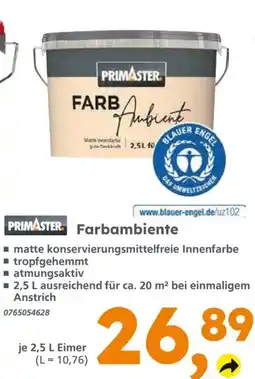 Globus Baumarkt PRIMASTER Farbambiente Angebot