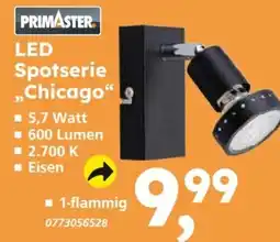Globus Baumarkt PRIMASTER LED Spotserie „Chicago“ Angebot