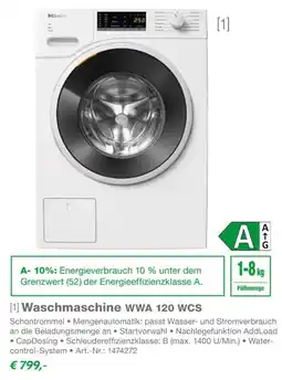 EP Miele Waschmaschine WWA 120 WCS Angebot