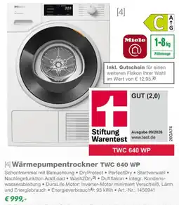 EP Miele Wärmepumpentrockner TWC 640 WP Angebot