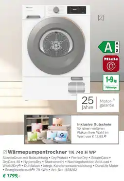 EP Miele Wärmepumpentrockner TK 740 H WP Angebot