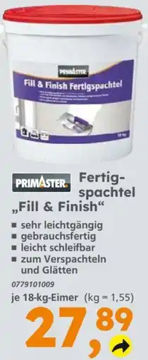 Globus Baumarkt PRIMASTER Fill & Finish Fertigspachtel Angebot