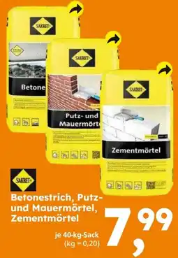 Globus Baumarkt Sakret Betonestrich, Putz- und Mauermörtel, Zementmörtel Angebot