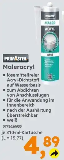 Globus Baumarkt PRIMASTER Maleracryl Angebot