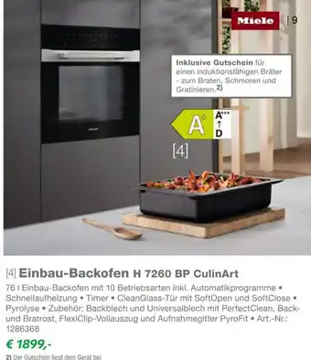 Einbau-Backofen H 7260 BP CulinArt