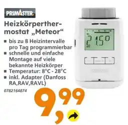 Globus Baumarkt PRIMASTER Heizkörperthermostat „Meteor“ Angebot