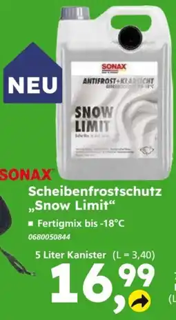 Globus Baumarkt SONAX Scheibenfrostschutz „Snow Limit“ Angebot