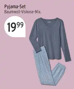 EDEKA Wucherpfennig Pyjama-Set Baumwoll-Viskose-Mix. Angebot