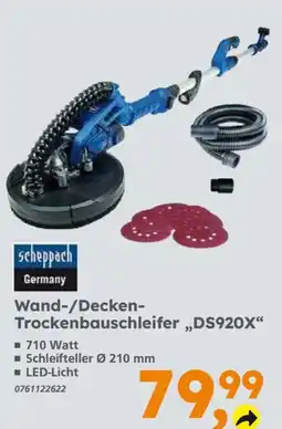 Globus Baumarkt Scheppach Wand-/Decken-Trockenbauschleifer „DS920X“ Angebot