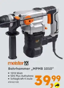 Globus Baumarkt meister Bohrhammer „MPMB 1010“ Angebot