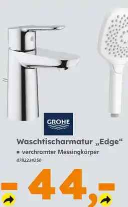 Globus Baumarkt GROHE Waschtischarmatur „Edge“ Angebot