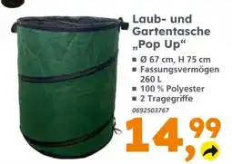 Globus Baumarkt Laub- und Gartentasche "Pop Up" Angebot