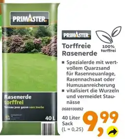 Globus Baumarkt PRIMASTER Torffreie Rasenerde Angebot