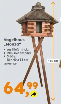 Globus Baumarkt Vogelhaus „Monza“ Angebot