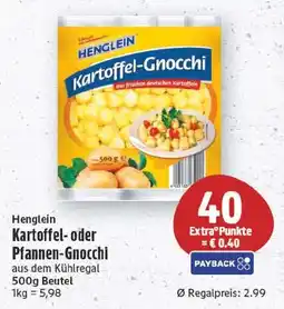 EDEKA Wucherpfennig Henglein Kartoffel- oder Pfannen-Gnocchi Angebot