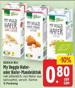 EDEKA Wucherpfennig EDEKA Bio My Veggie Hafer- oder Hafer-Mandeldrink Angebot