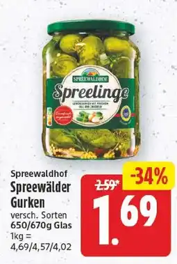 EDEKA Wucherpfennig Spreewaldhof Spreewälder Gurken Angebot
