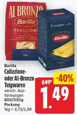 EDEKA Wucherpfennig Barilla Collezione- oder Al-Bronzo-Teigwaren Angebot