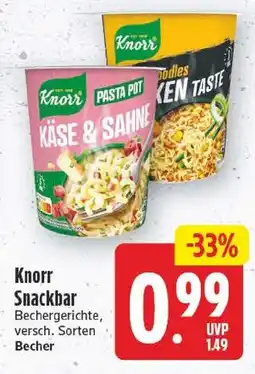 EDEKA Wucherpfennig Knorr Snackbar Bechergerichte Angebot