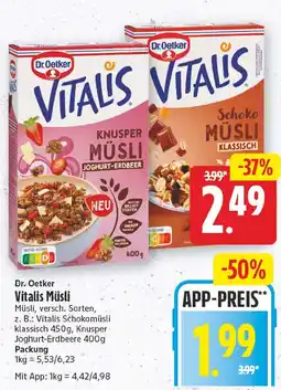 EDEKA Wucherpfennig Dr. Oetker Vitalis Müsli Angebot