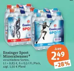 tegut Ensinger Sport Mineralwasser Angebot