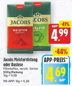 EDEKA Wucherpfennig Jacobs Meisterrostung oder Auslese Angebot
