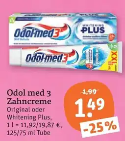 tegut Odol med 3 Zahncreme Angebot