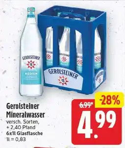 EDEKA Wucherpfennig Gerolsteiner Mineralwasser Angebot