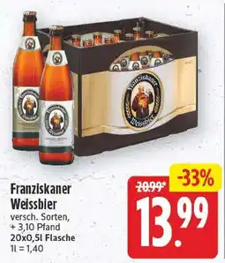 EDEKA Wucherpfennig Franziskaner Weissbier Angebot