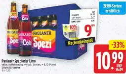 EDEKA Wucherpfennig Paulaner Spezi oder Limo Angebot