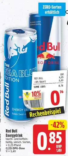 EDEKA Wucherpfennig Red Bull Energydrink Angebot