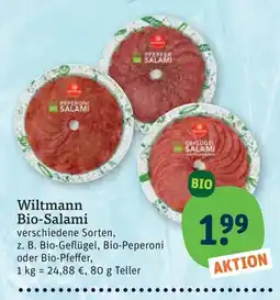 tegut Wiltmann Bio-Salami Angebot